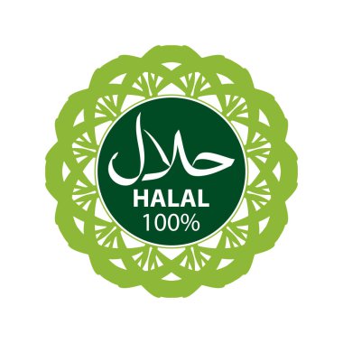 Halal Ürün Etiketi daire üzerinde.