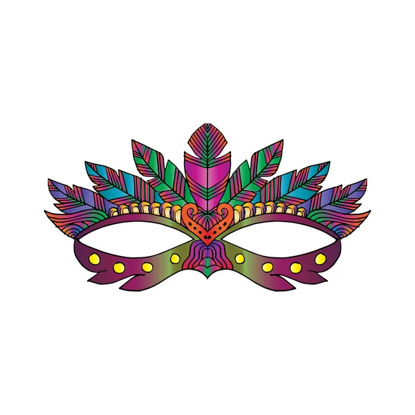 Masque Carnaval Confettis Différentes Couleurs — Image vectorielle