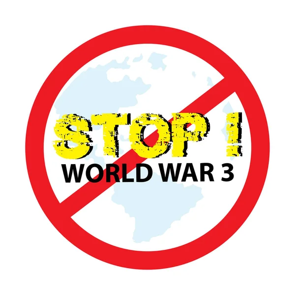 Signo Tercera Guerra Mundial Sobre Fondo Blanco — Archivo Imágenes Vectoriales