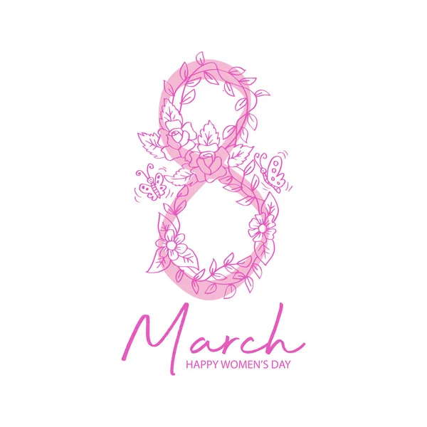 Plakatkonzept Zum Internationalen Frauentag — Stockvektor