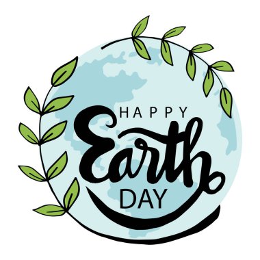 Mutlu Dünya Günü posteri konsepti.