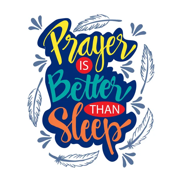 Doa Lebih Baik Daripada Tidur Huruf - Stok Vektor