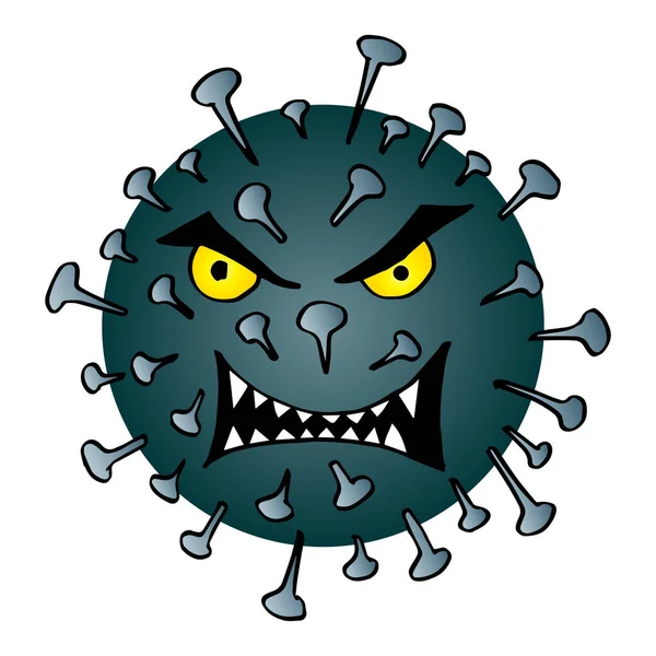 Corona Virus Bacterias Personaje Dibujos Animados — Archivo Imágenes Vectoriales