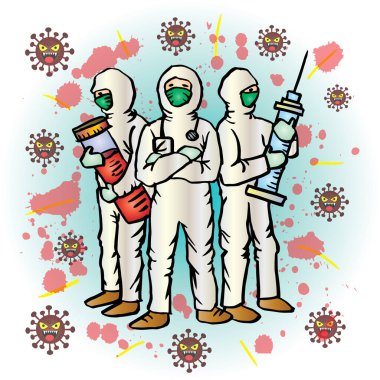 Tıbbi ekip Coronavirus 'la savaşmaya hazır..