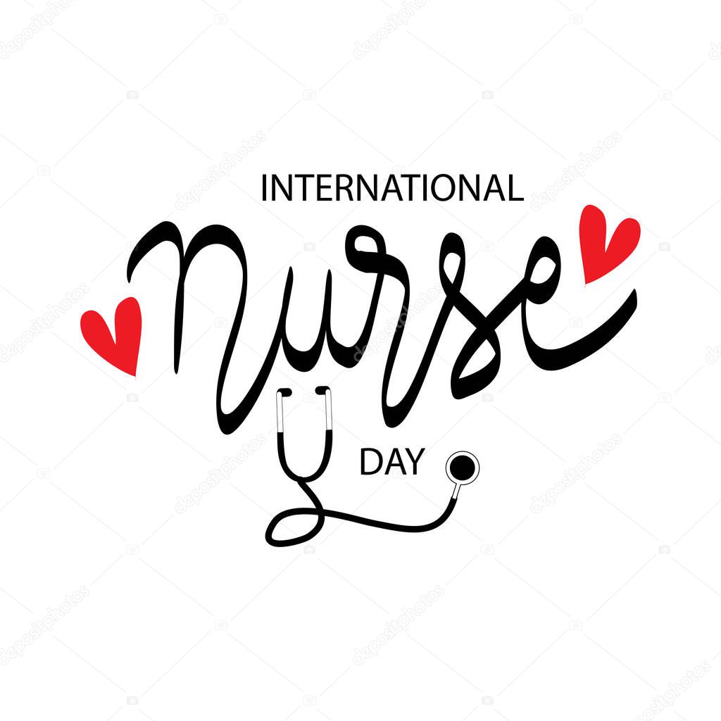 International nurses day greeting concept.