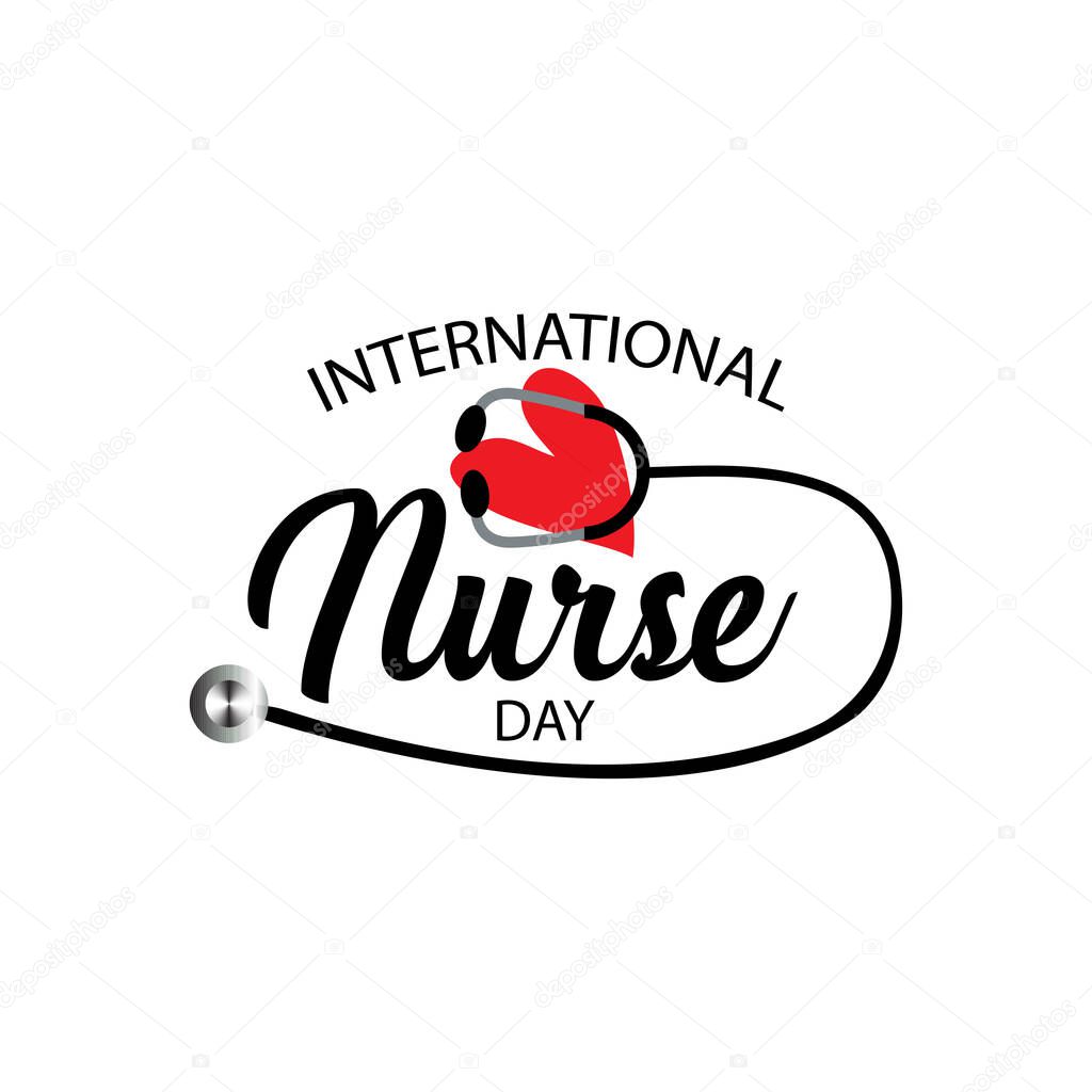International nurses day greeting concept.