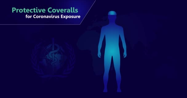 Coberturas Protectoras Para Exposición Coronavirus Protección Biológica Para Una Pandemia — Vídeo de stock