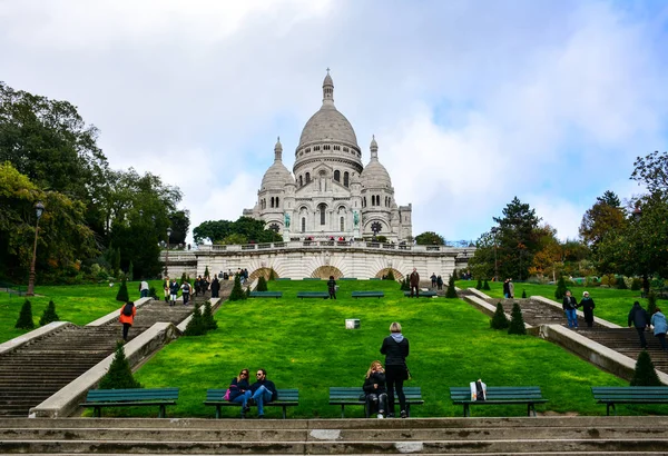 Париж Франция Ноября 2019 Года Вид Сакре Кер Базилику Святого — стоковое фото