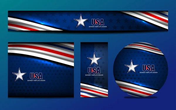 USA zászló a színes hátterek — Stock Vector