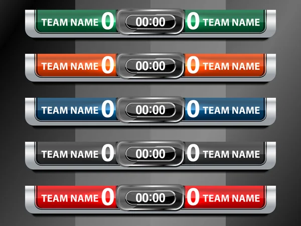 Табло спортивный шаблон для футбола и футбола — стоковый вектор