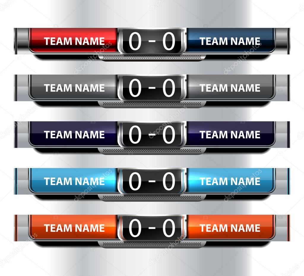 Scoreboard sport template for football and soccer Stock Vector by