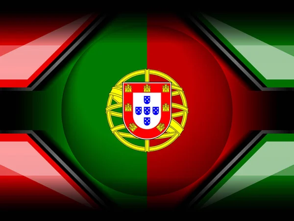 Drapeau portugais fond de couleur — Image vectorielle