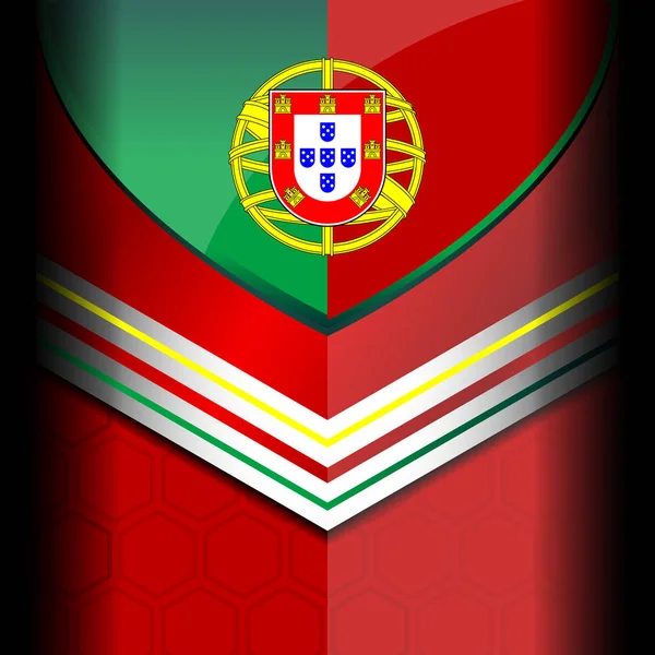 Portugiesische Flagge Farbe Hintergrund — Stockvektor