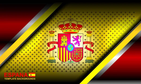 Bandera de España color fondo — Vector de stock