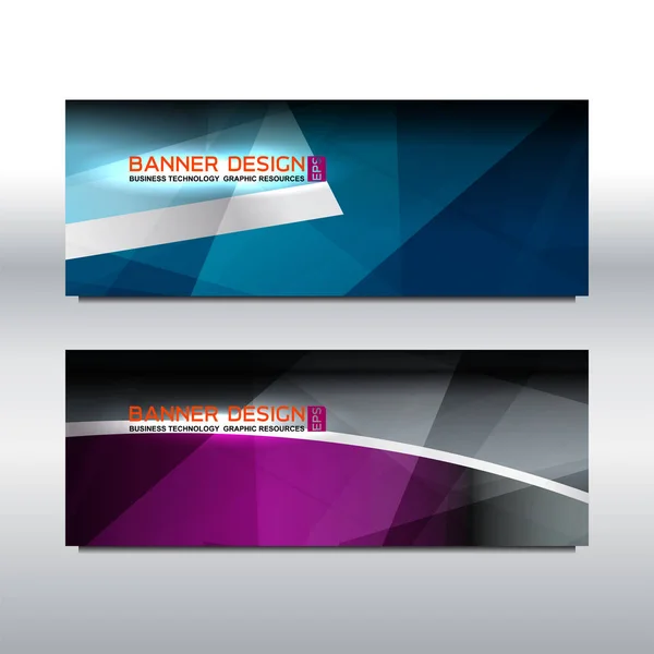 Diseño de Banners Web de Negocios — Vector de stock