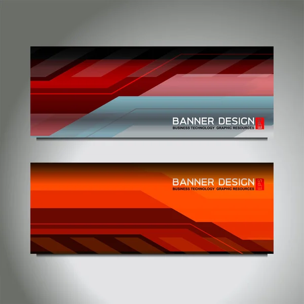 Business Web Banner Design — Stockvektor