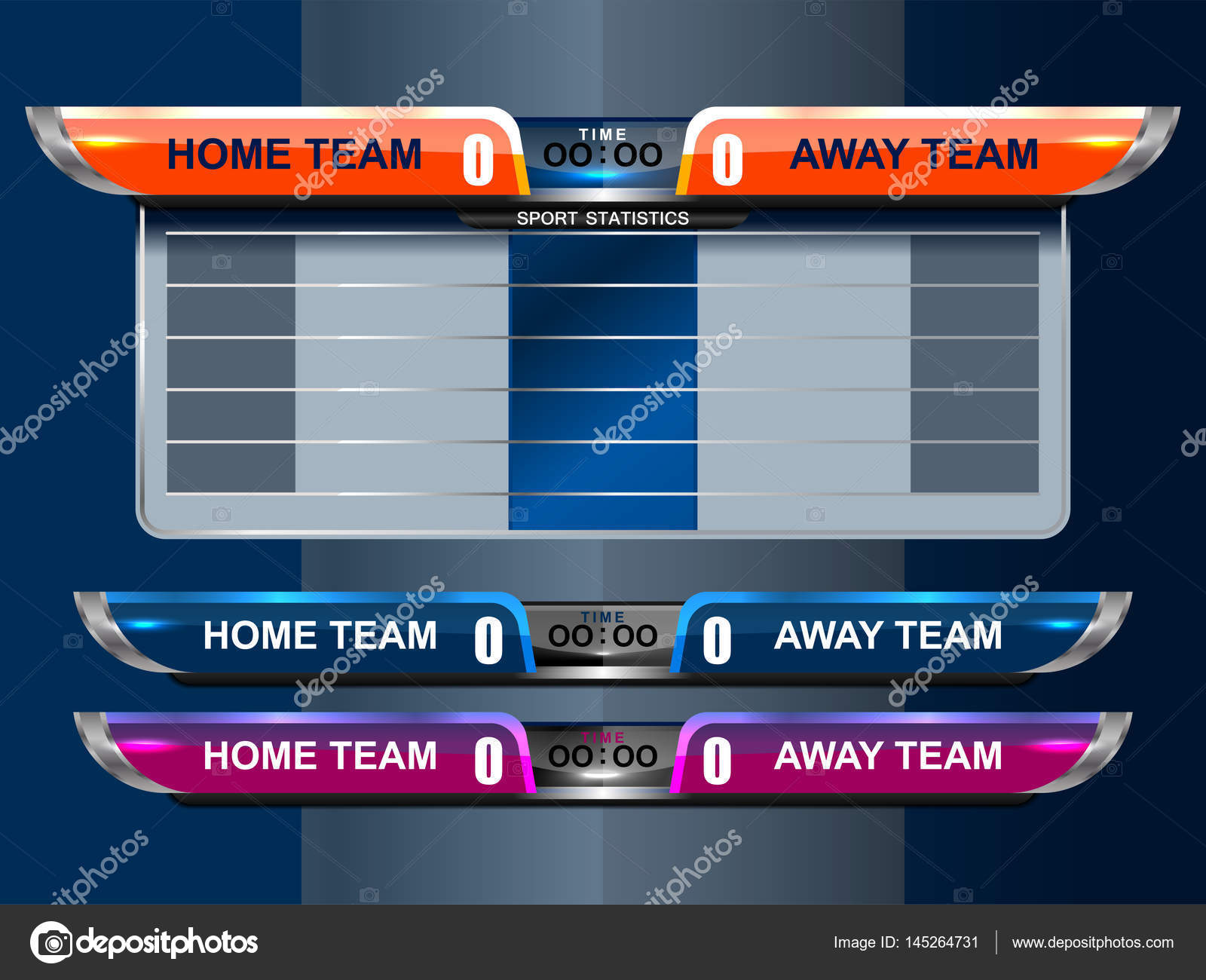 サッカー スコアボード放送デザイン ストックベクター C Ijaydesign99