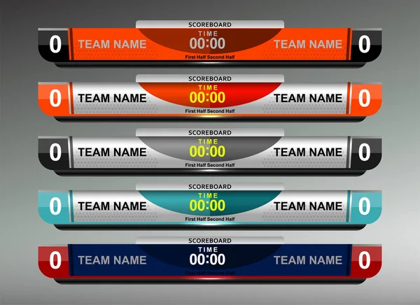 Футбол табло трансляції дизайн — стоковий вектор