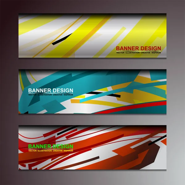 Diseño abstracto de banner — Vector de stock