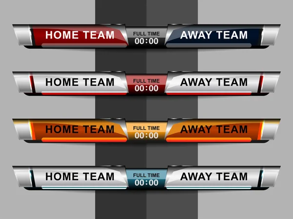 Esporte Scoreboard Broadcast Gráfico —  Vetores de Stock