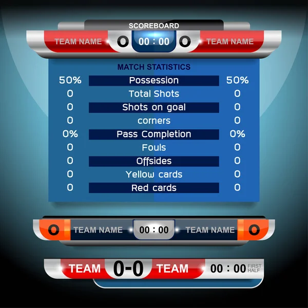 Scorebord uitzending afbeelding — Stockvector