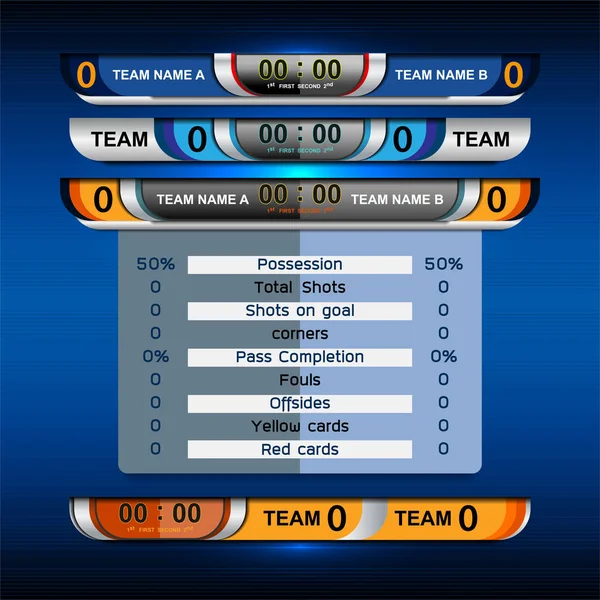 Scorebord uitzending afbeelding — Stockvector