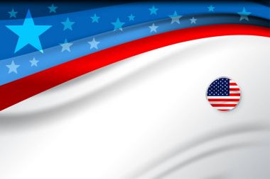 Bağımsızlık, Gaziler, anma günü ve diğer etkinlikler için ABD arka plan vektör çizim tasarım bayrağı