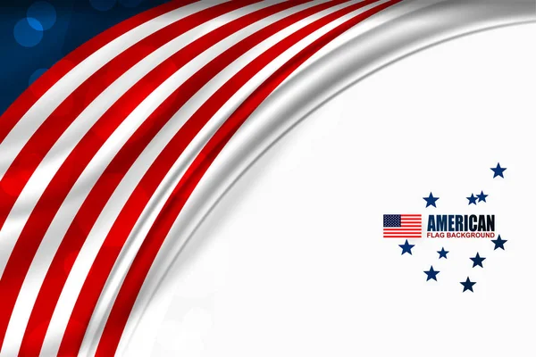 Bağımsızlık, Gaziler, anma günü ve diğer etkinlikler için ABD arka plan vektör çizim tasarım bayrağı