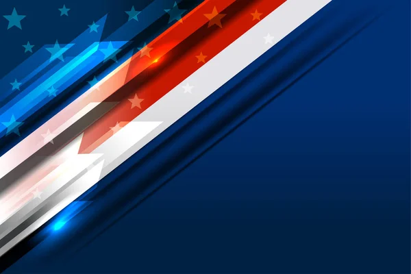 Bağımsızlık, Gaziler, anma günü ve diğer etkinlikler için ABD arka plan vektör çizim tasarım bayrağı