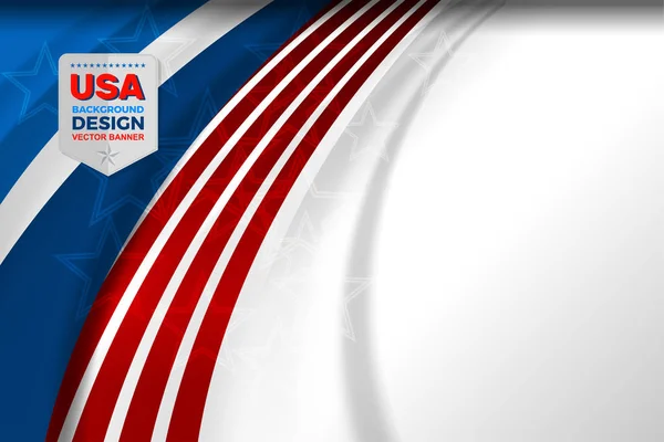 Bağımsızlık, Gaziler, emek, anma günü ve diğer etkinlikler için ABD arka plan vektör çizim tasarım bayrağı