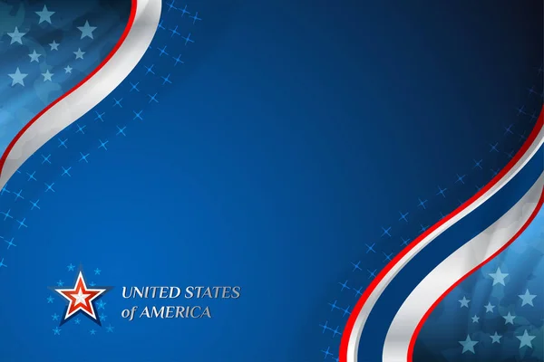 Bağımsızlık, Gaziler, emek, anma günü ve diğer etkinlikler için ABD arka plan vektör çizim tasarım bayrağı