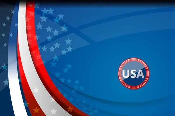 Bağımsızlık, Gaziler, emek, anma günü ve diğer etkinlikler için ABD arka plan vektör çizim tasarım bayrağı