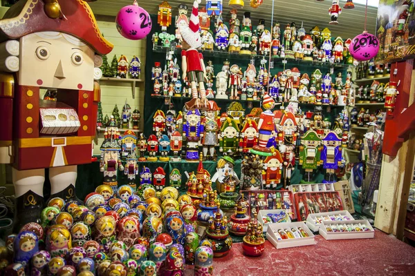 Moscow Russia January 2018 Red Square Russian Souvenir Counter — Stock Photo, Image