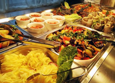 Salata seçimi, büfe yakın çekim