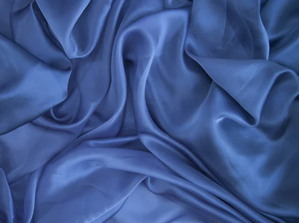 Background Blue Fabric Organza — Stock Photo, Image