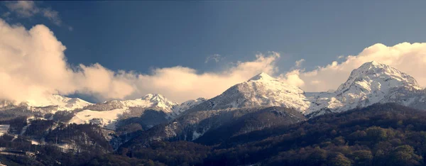 beautiful sunrise in the mountains.