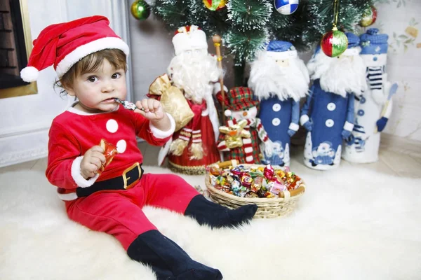 Ребенок Костюме Карлика Рождество — стоковое фото