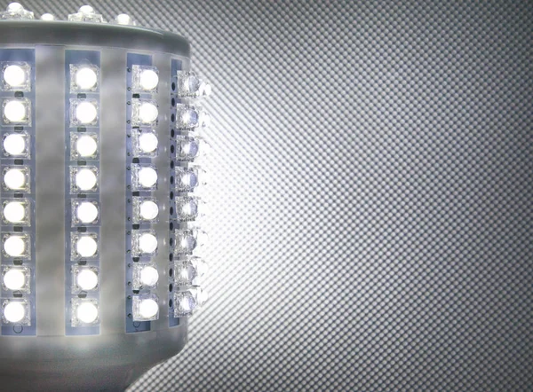 Lâmpada Led Fundo Metal — Fotografia de Stock