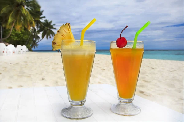 Îles Maldives Cocktail Exotique Aux Fruits — Photo