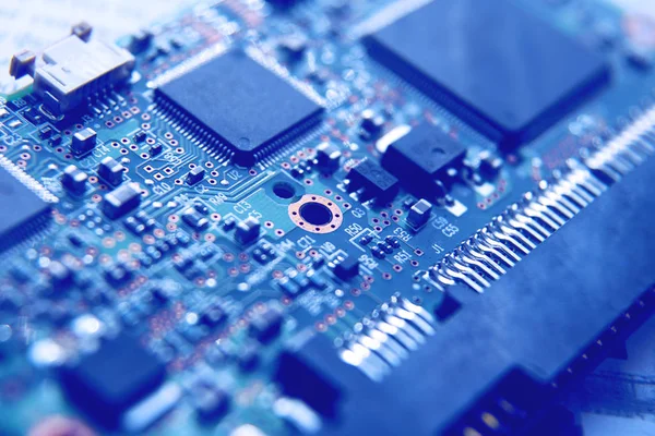 Microcircolazione Chip Dispositivo Elettronico Tonica — Foto Stock