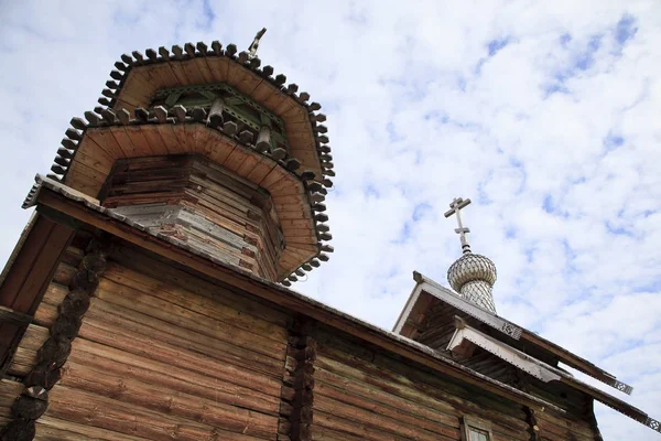Παλιά Ξύλινα Ρωσική Εκκλησία — Φωτογραφία Αρχείου