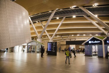 Bir Rostov on Don, Rusya, 16 Aralık 2017: yeni bina Platov Havaalanı. Yazı işleri.