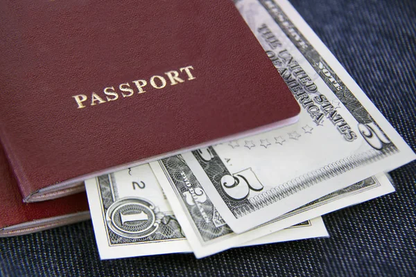 Долари Російських Іноземних Паспортних Утримувачів — стокове фото
