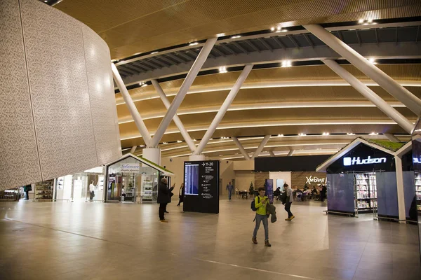 Bir Rostov on Don, Rusya, 16 Aralık 2017: yeni bina Platov Havaalanı. Yazı işleri.