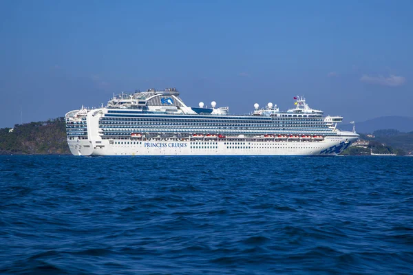 View on Princess Cruises ship anchored at sea. — Stock Photo, Image
