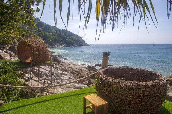 Playa Nui o la playa paraíso escondido en Phuket, el mar es tema — Foto de Stock