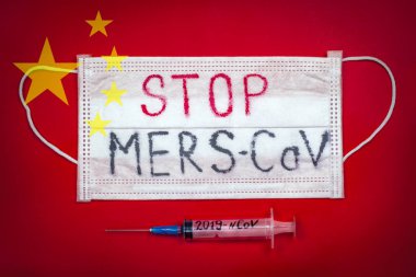 Koronavirüs karantinası kavramı. Mers-Cov (Orta Doğu Solunum Sistemi