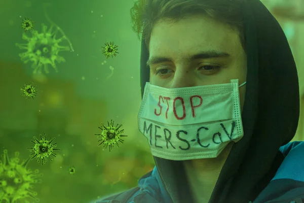 Koronavirüs karantinası kavramı. Mers-Cov (Orta Doğu Solunum Sistemi