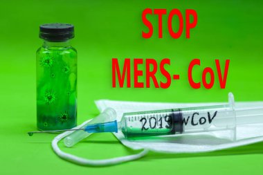 Koronavirüs karantinası kavramı. Mers-Cov (Orta Doğu Solunum Sistemi