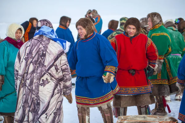 Nadym Oroszország 2020 Február Távol Észak Jamal Félsziget Rénszarvas Pásztornap — Stock Fotó